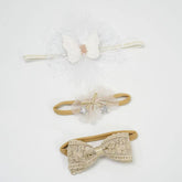 3PC Golden Headband Set